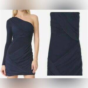 Alice & Olivia Navy Goddess Dress